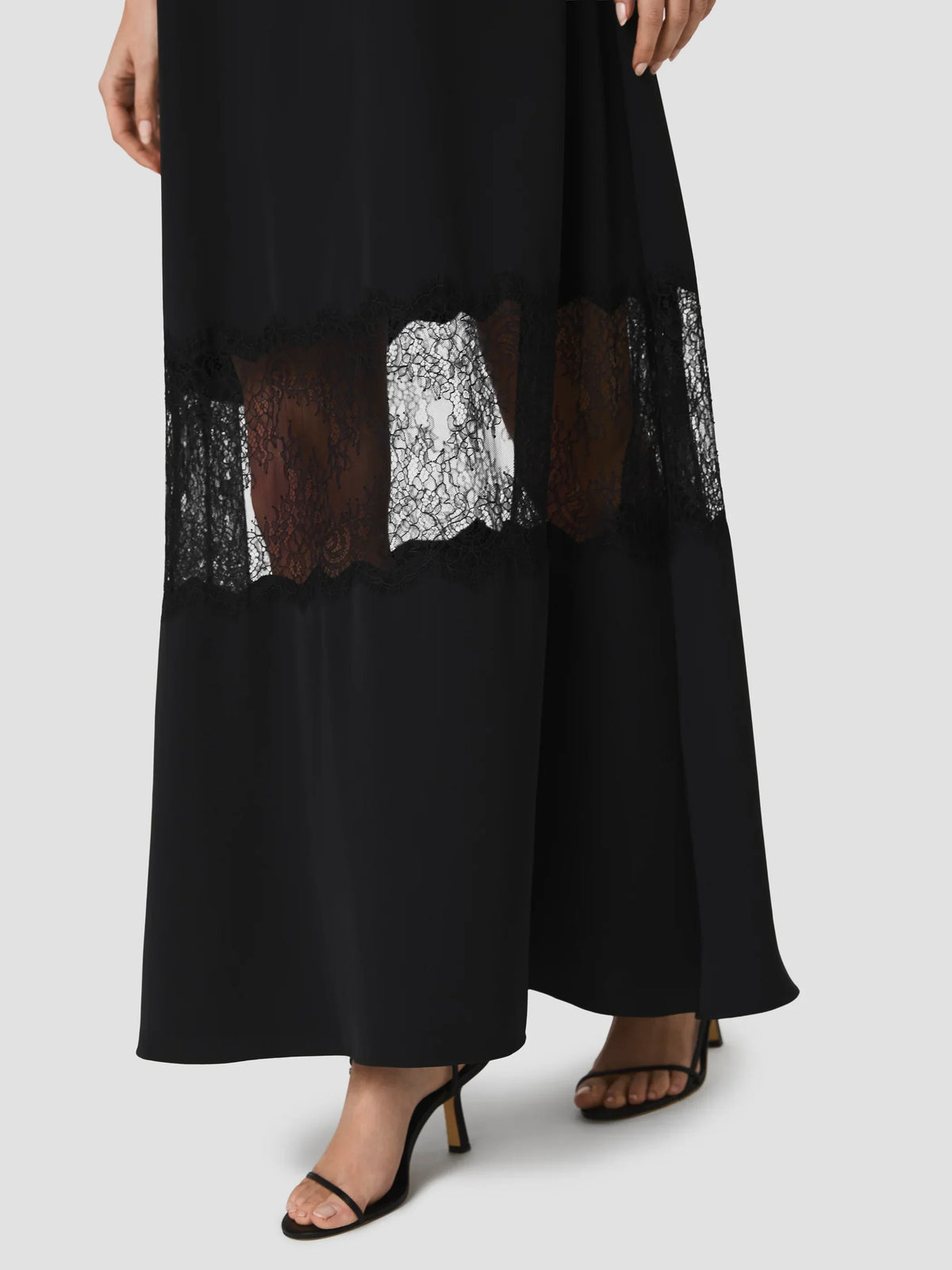 QUINN CREPE LACE MAXI DRESS