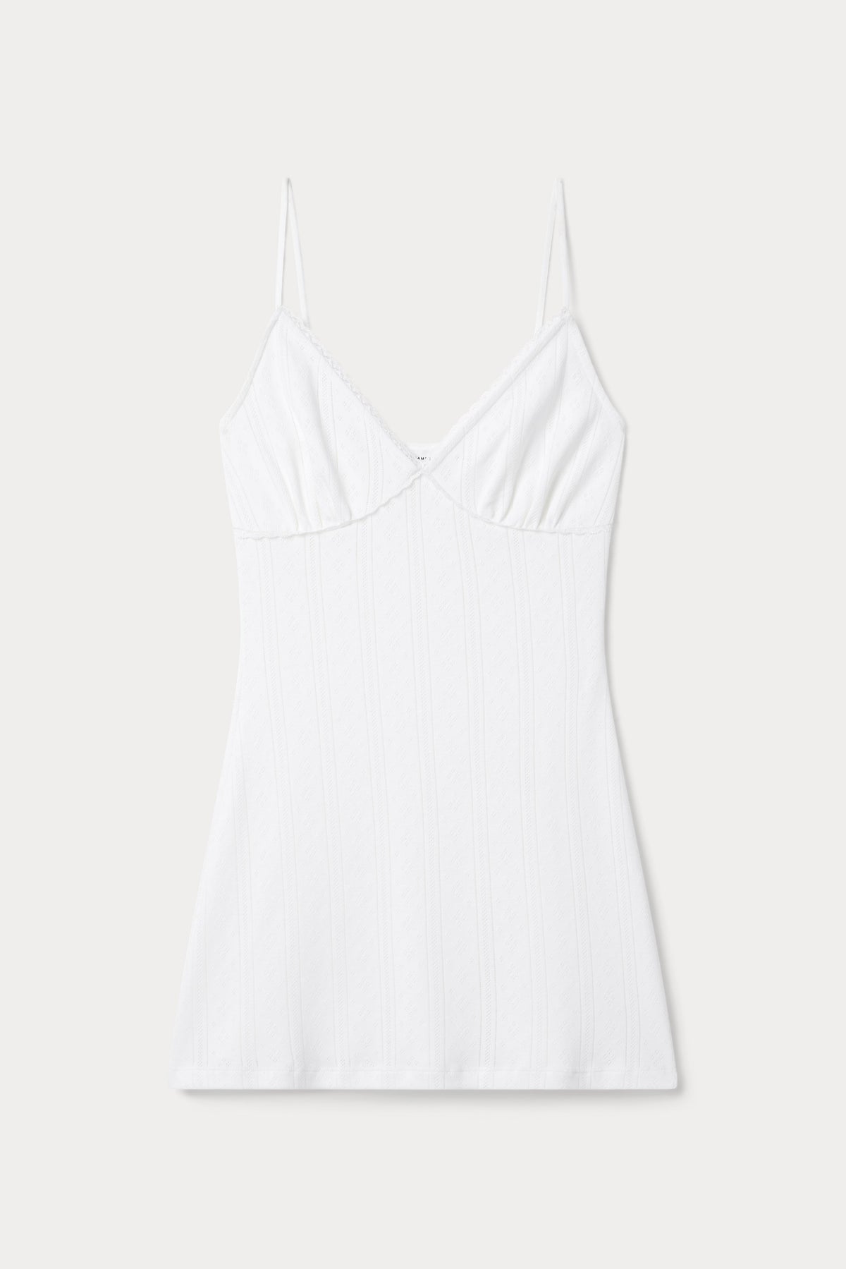THE POINTELLE MINI DRESS | WHITE001