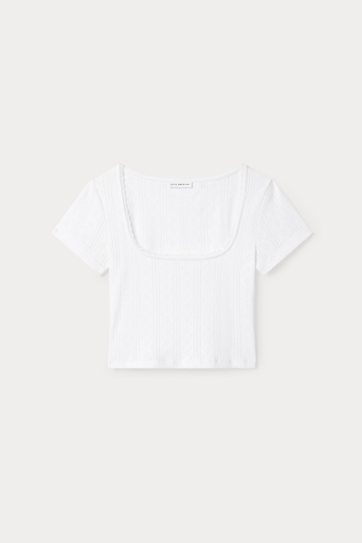 THE POINTELLE SQUARE NECK TOP | WHITE001