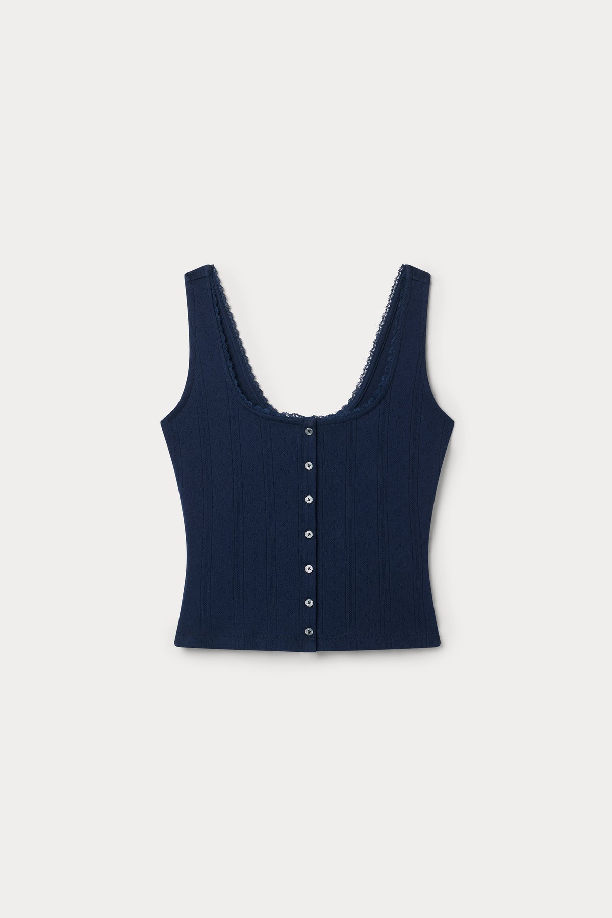 THE POINTELLE BUTTON DOWN TANK | HORIZON INK