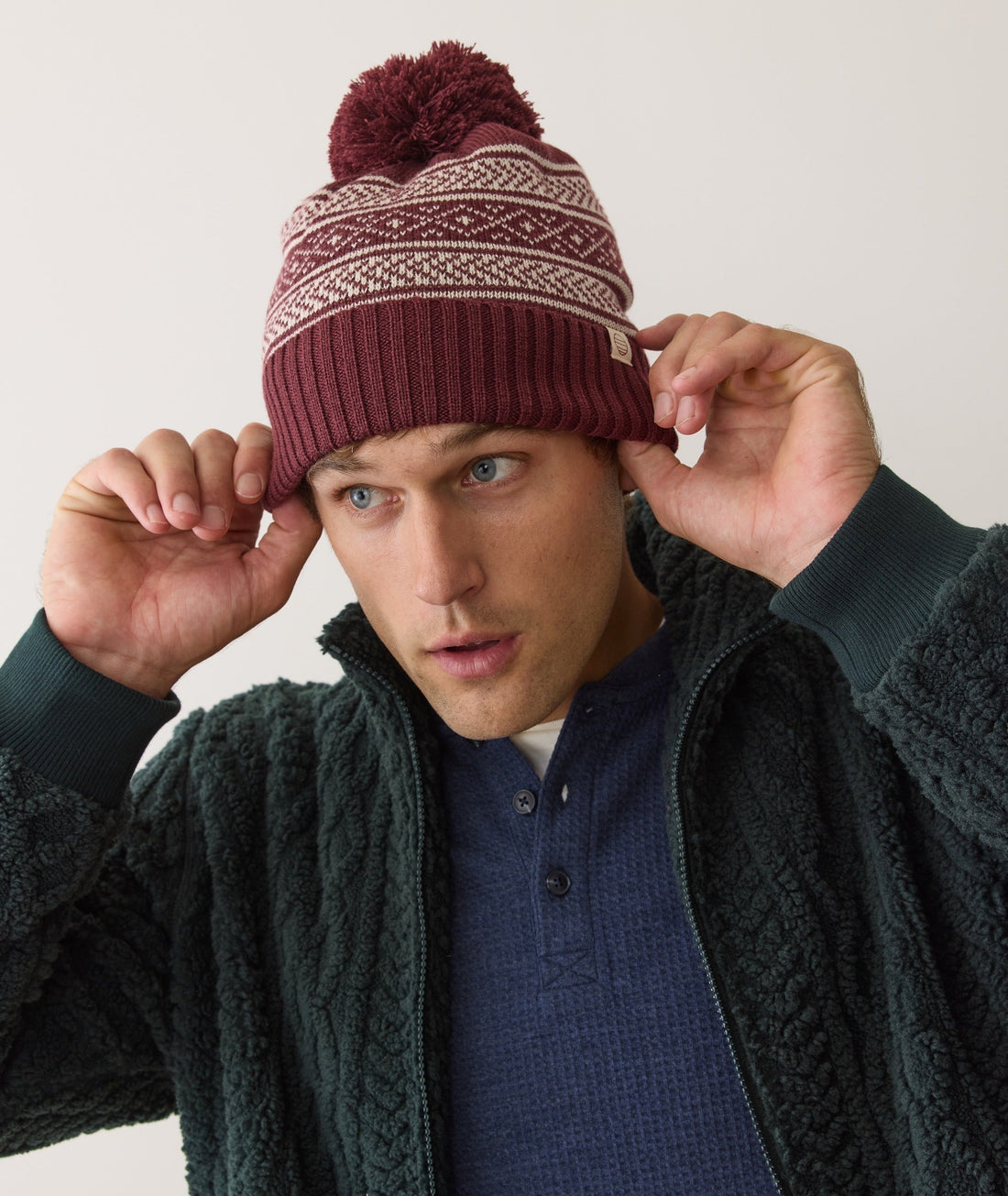 Fair Isle Pom Beanie