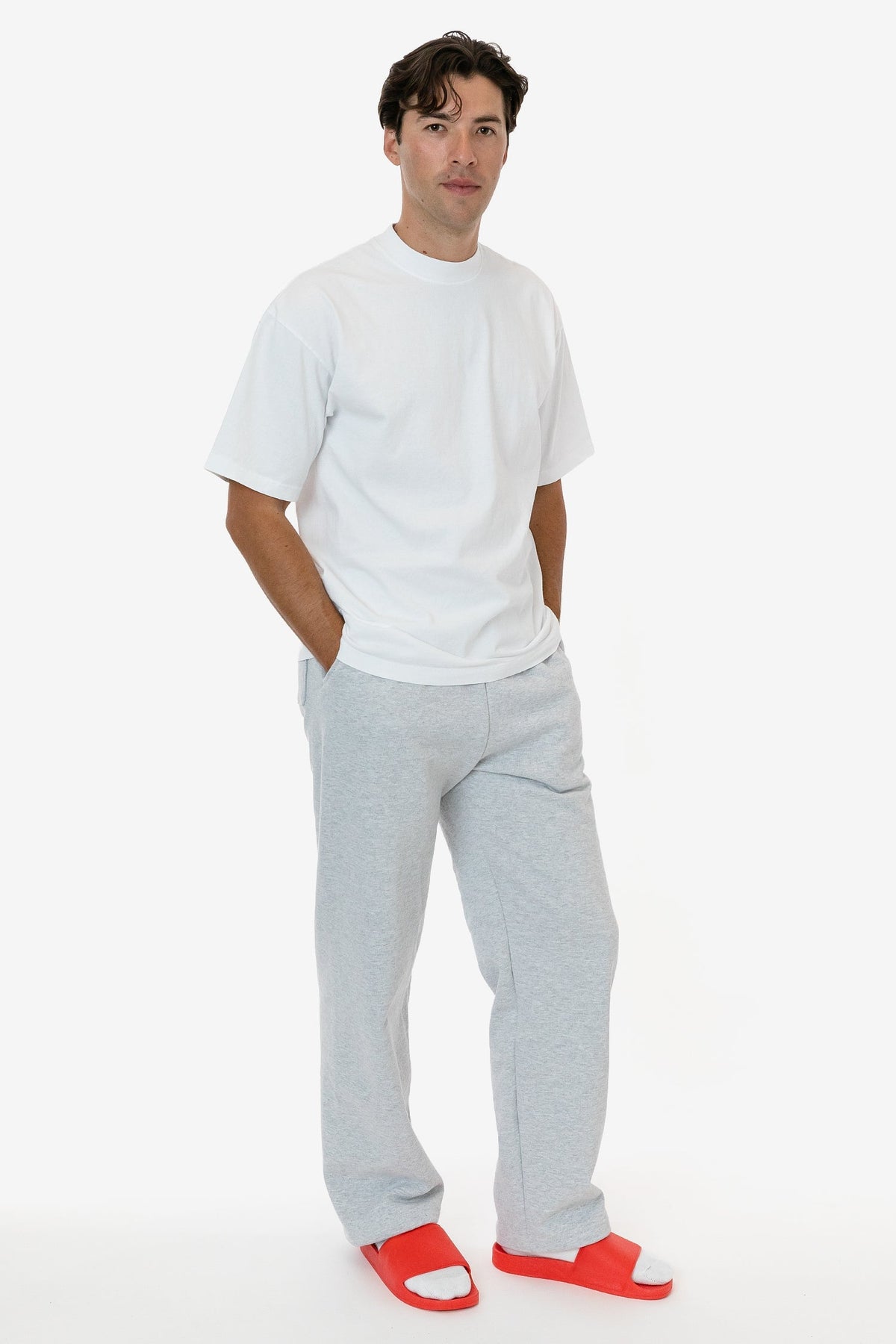 HF05 - Heavy Fleece Wide Leg Sweatpants (Piece Dye)