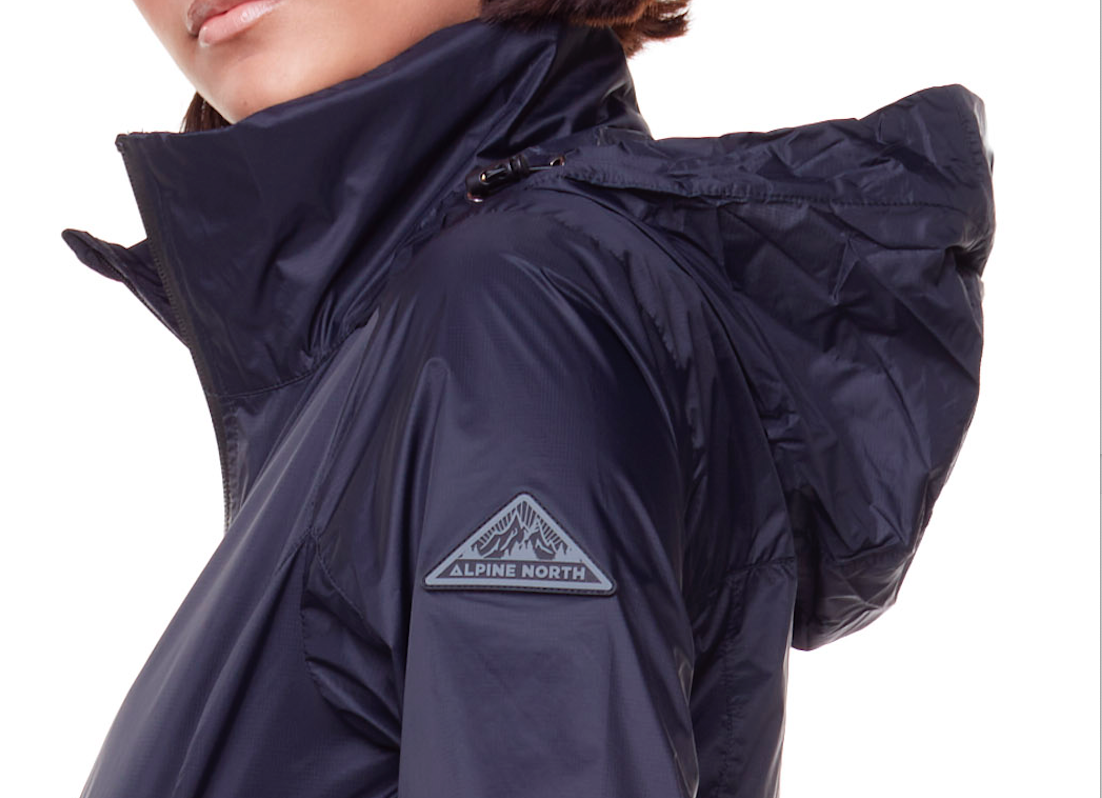 PELLY PLUS | WOMEN'S (RECYCLED) ULTRALIGHT WINDSHELL JACKET, BLACK (PLUS SIZE)