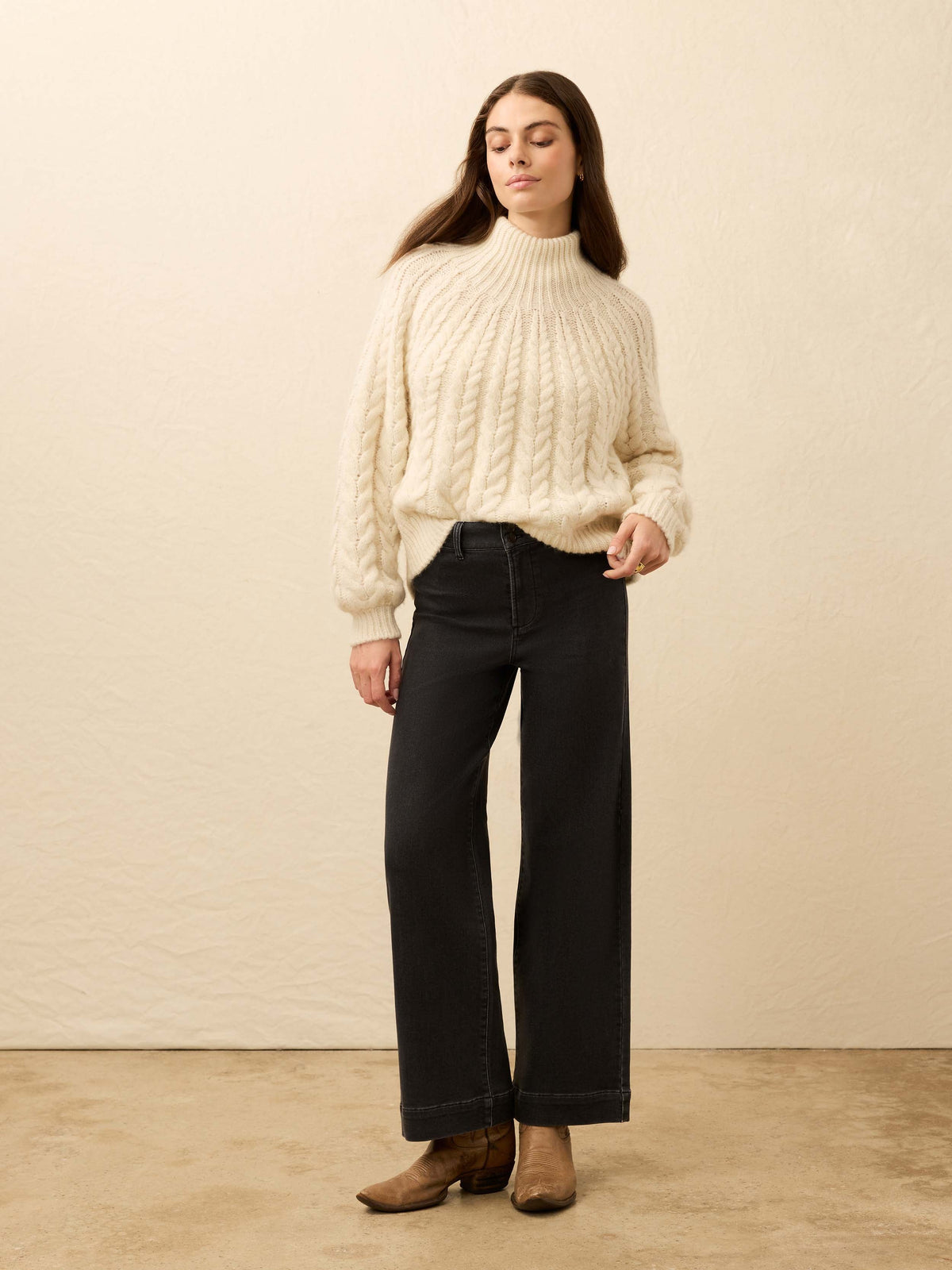 Frost Cableknit Sweater - Cream