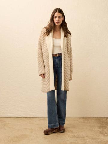 Alpaca Cabin Sweater Coat - Cream
