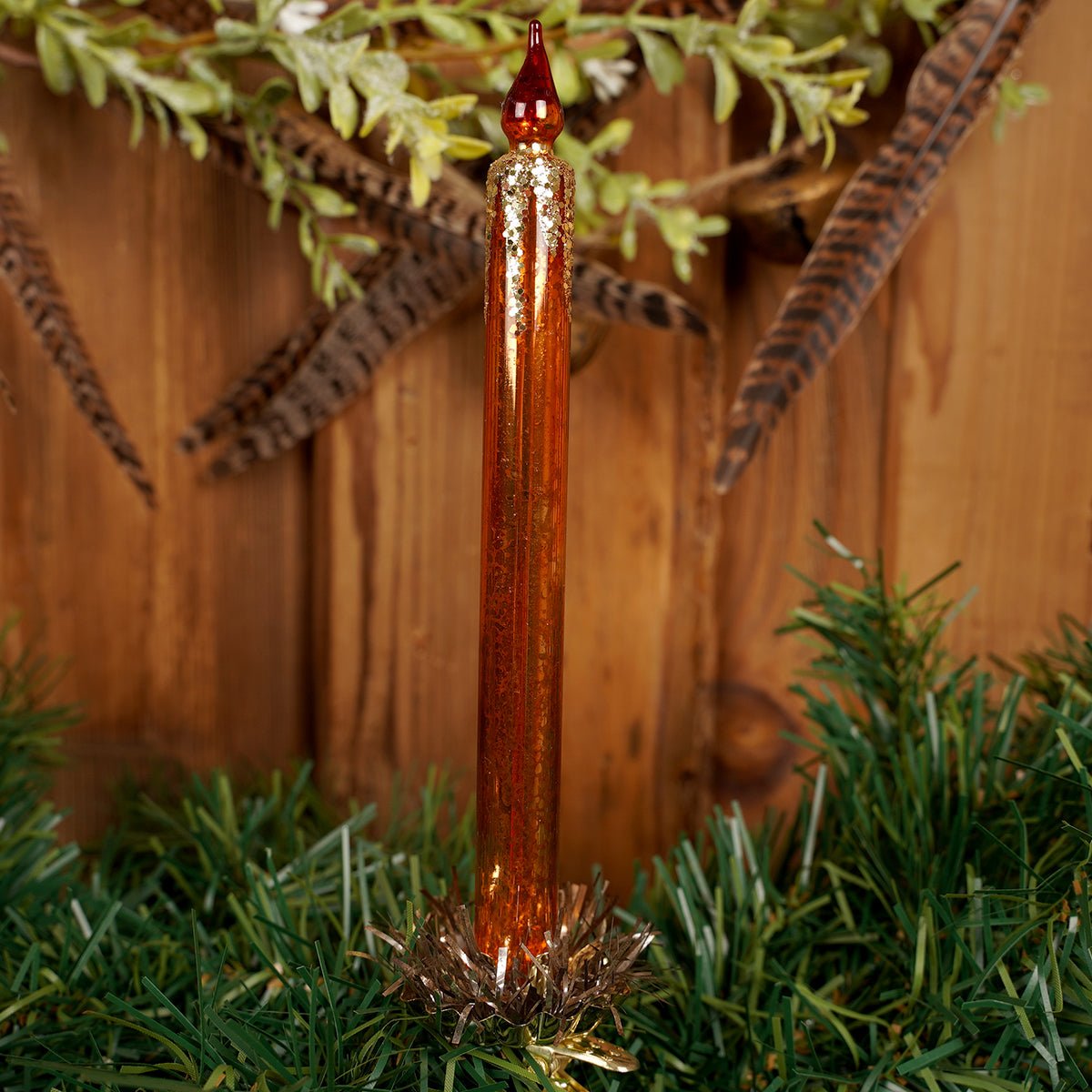 Gold Candle Clip Christmas Ornament