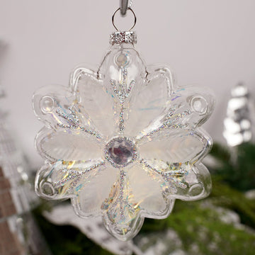Silver Jewel Snowflake Ornament