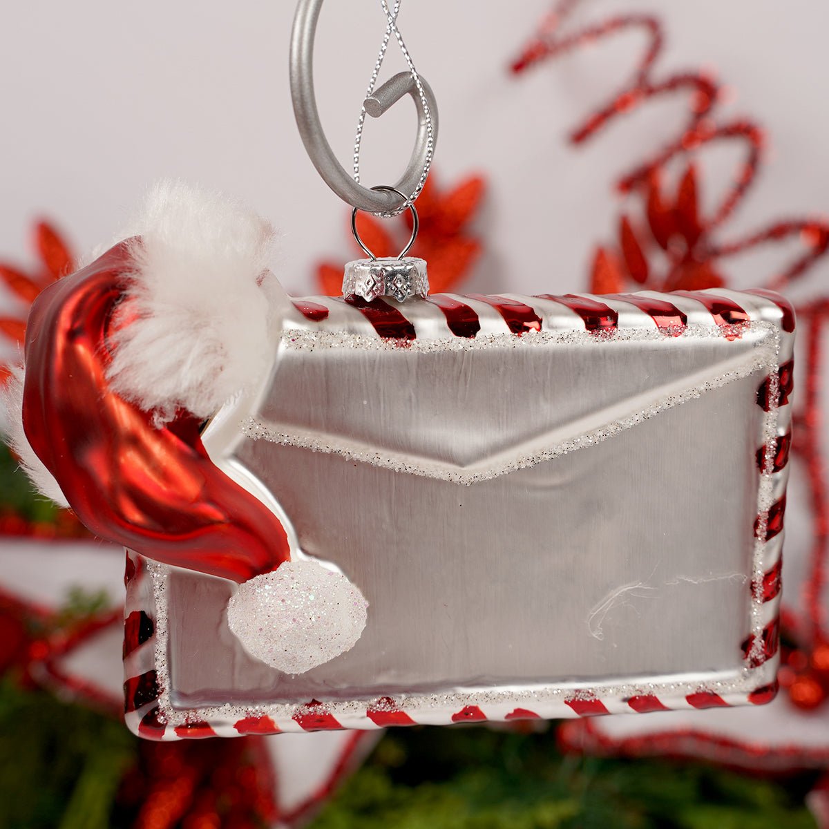 Glass Merry Christmas Letter Ornament