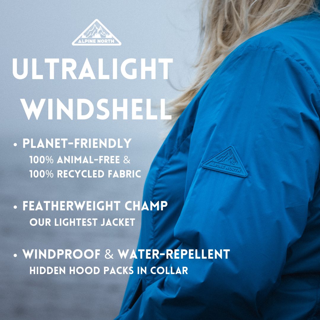 PELLY PLUS | WOMEN'S (RECYCLED) ULTRALIGHT WINDSHELL JACKET, BLUE (PLUS SIZE)
