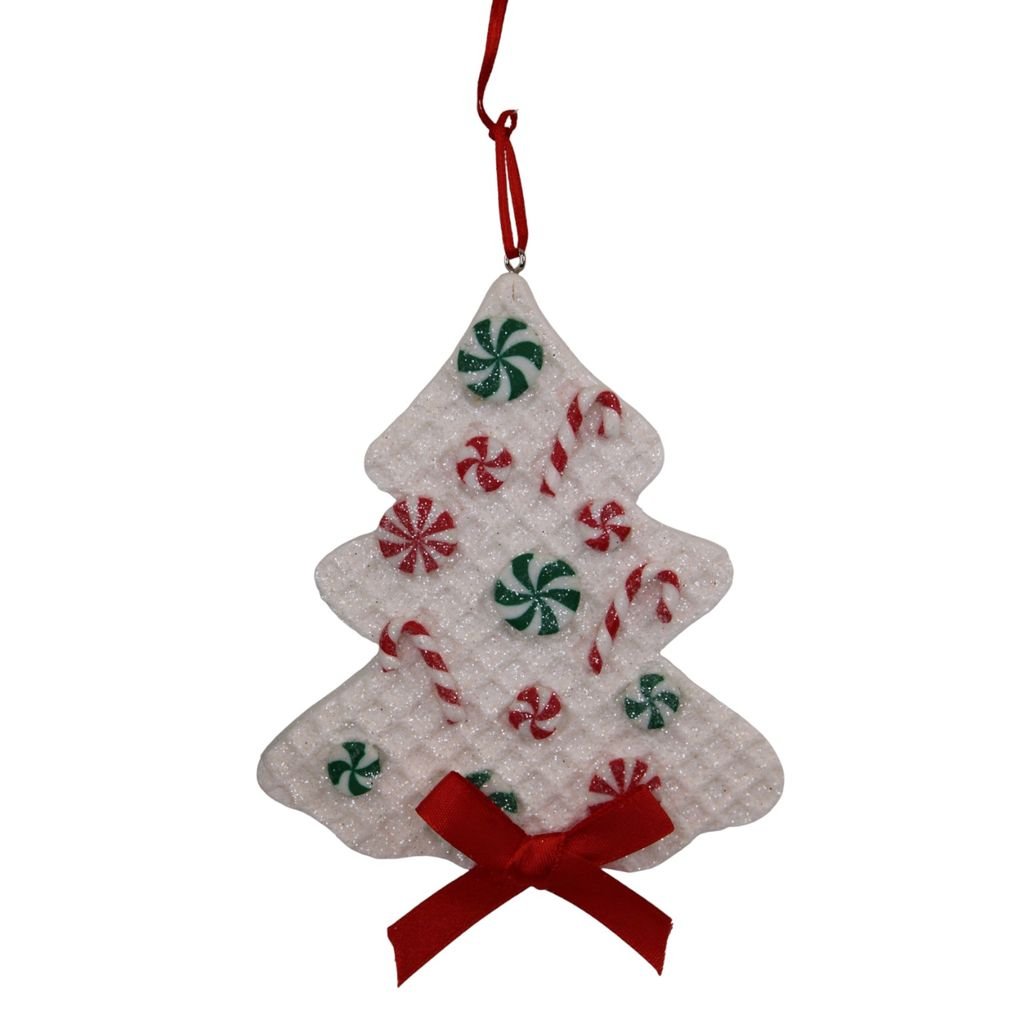 White Peppermint Tree Ornament