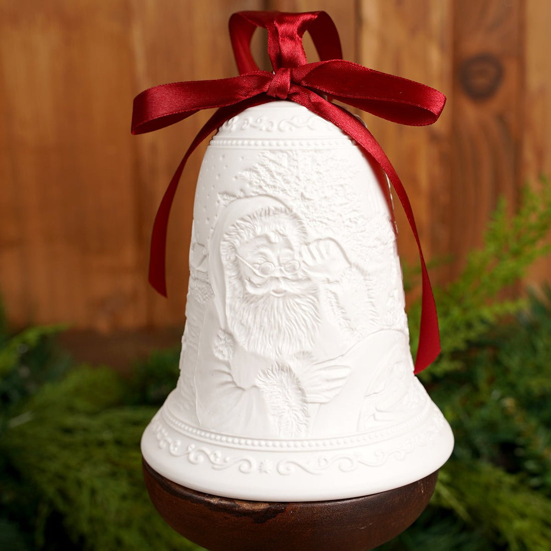 Santa Christmas Bell Luumii Light Ornament