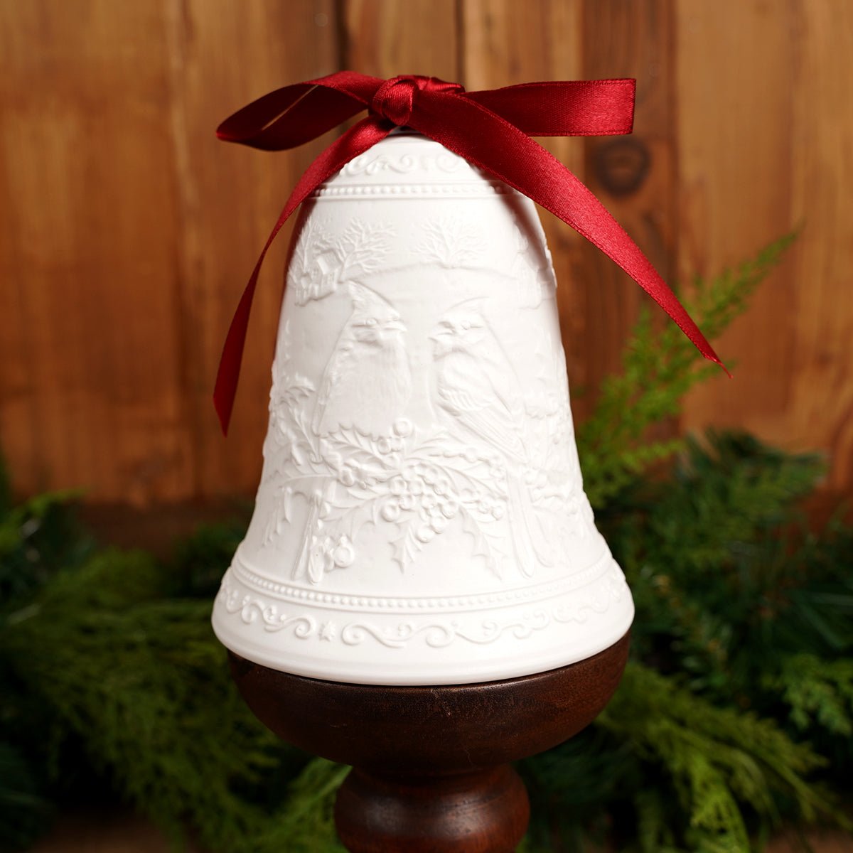 Merry Christmas Bird Bell Luumii Light Ornament