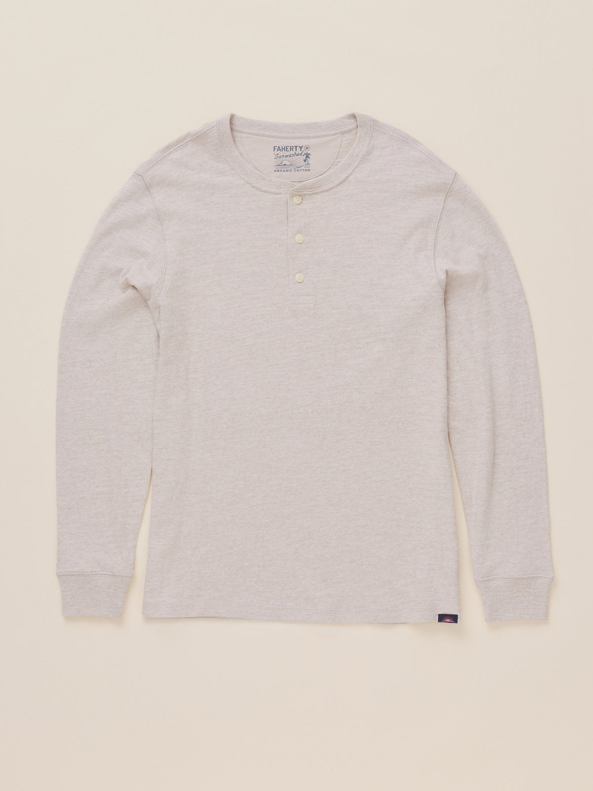 Sunwashed Organic Henley - Oat Plains Heather