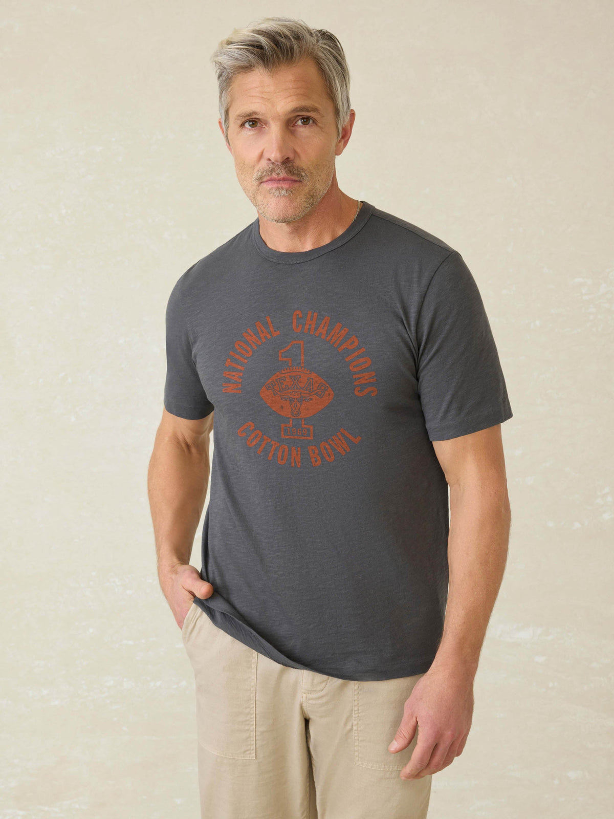 University of Texas Sunwashed Regenerative Tee - Graphite