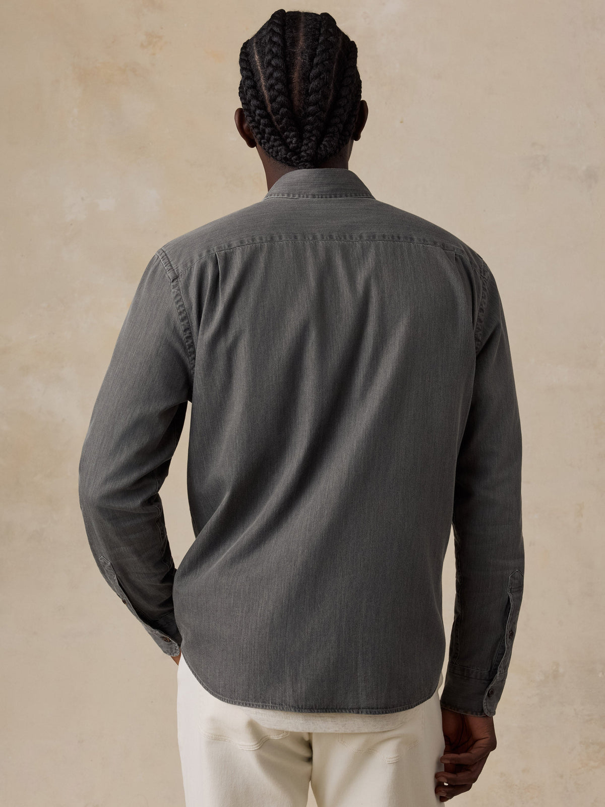 Patina Chambray Shirt - Charcoal Shores