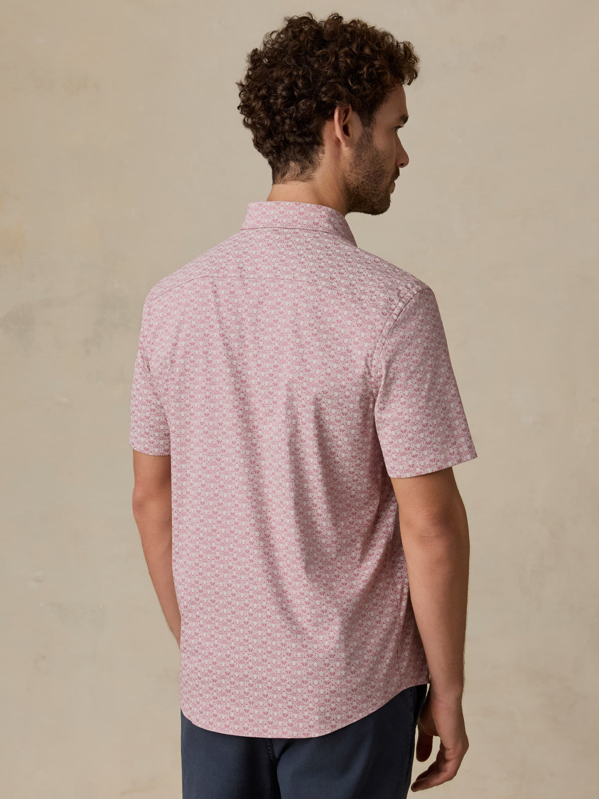 Short-Sleeve Movement Monterey Shirt - Rose Palm Mosaic