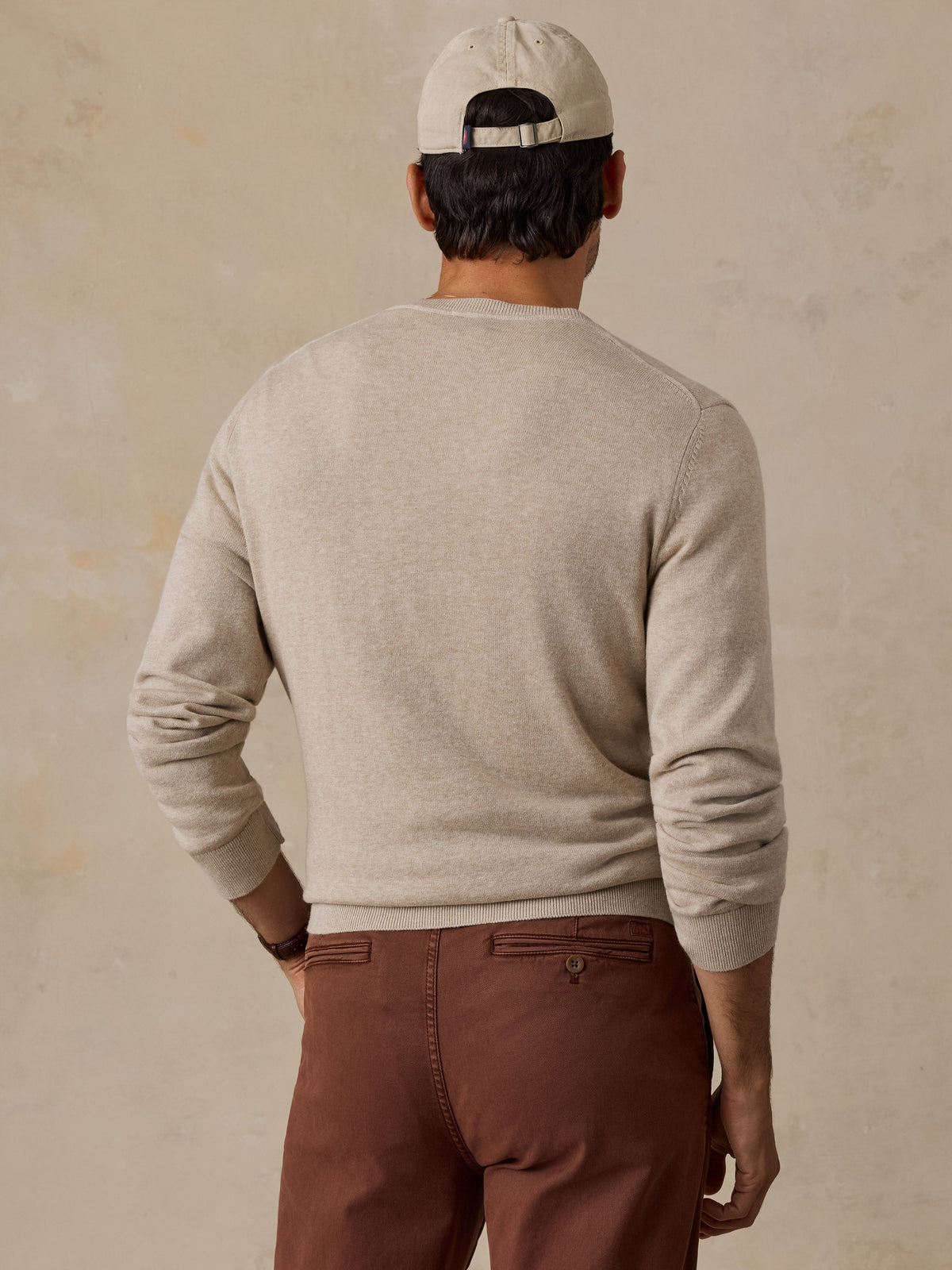 Long-Sleeve Sweater Tee - Faded Sand Melange