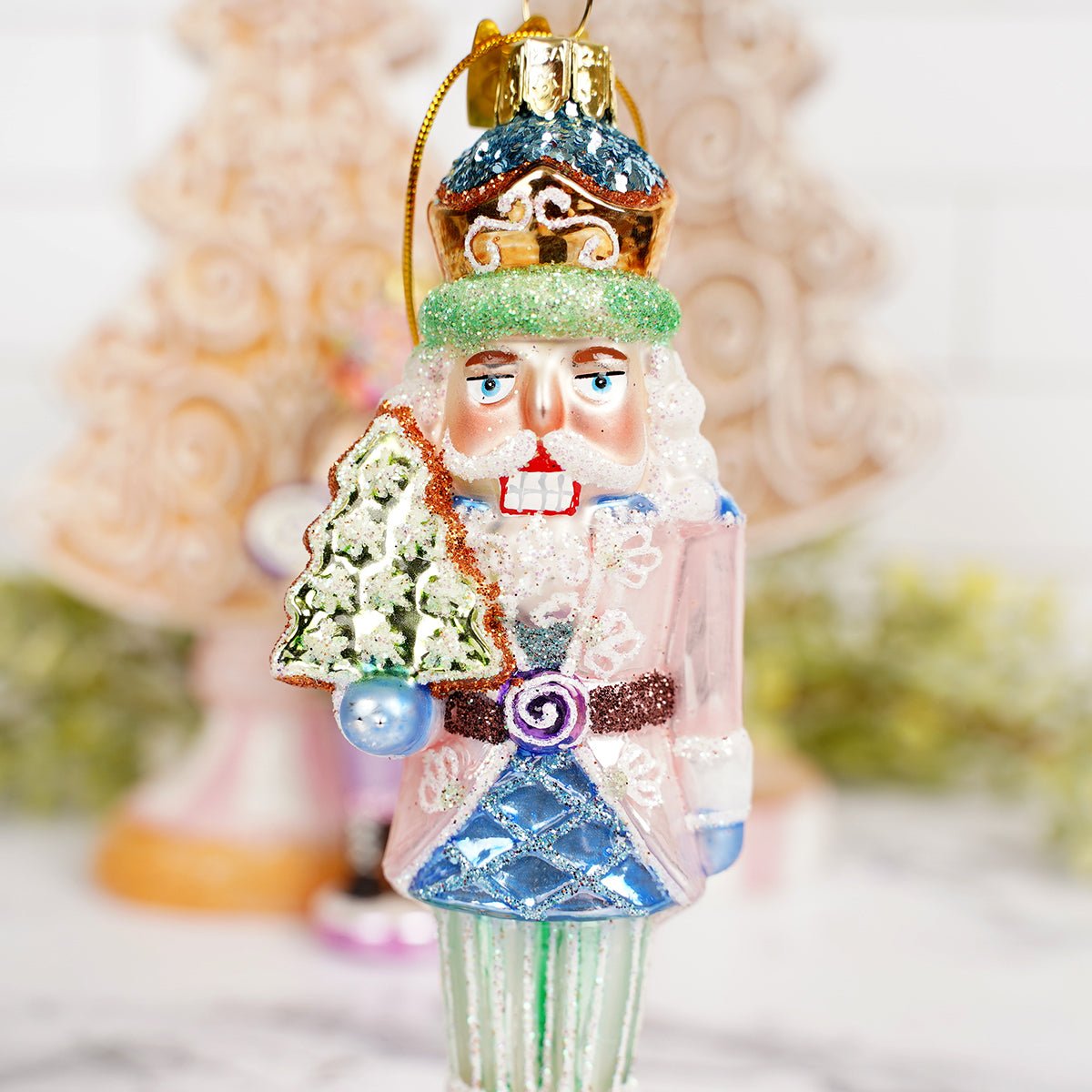 Noble Gems Glass Nutcracker Ornaments
