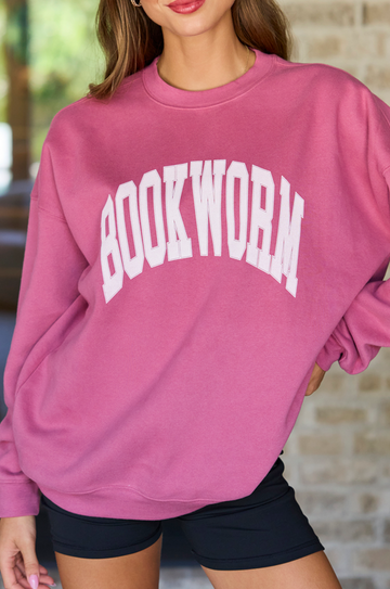 Bookworm Rose Graphic Sweatshirt