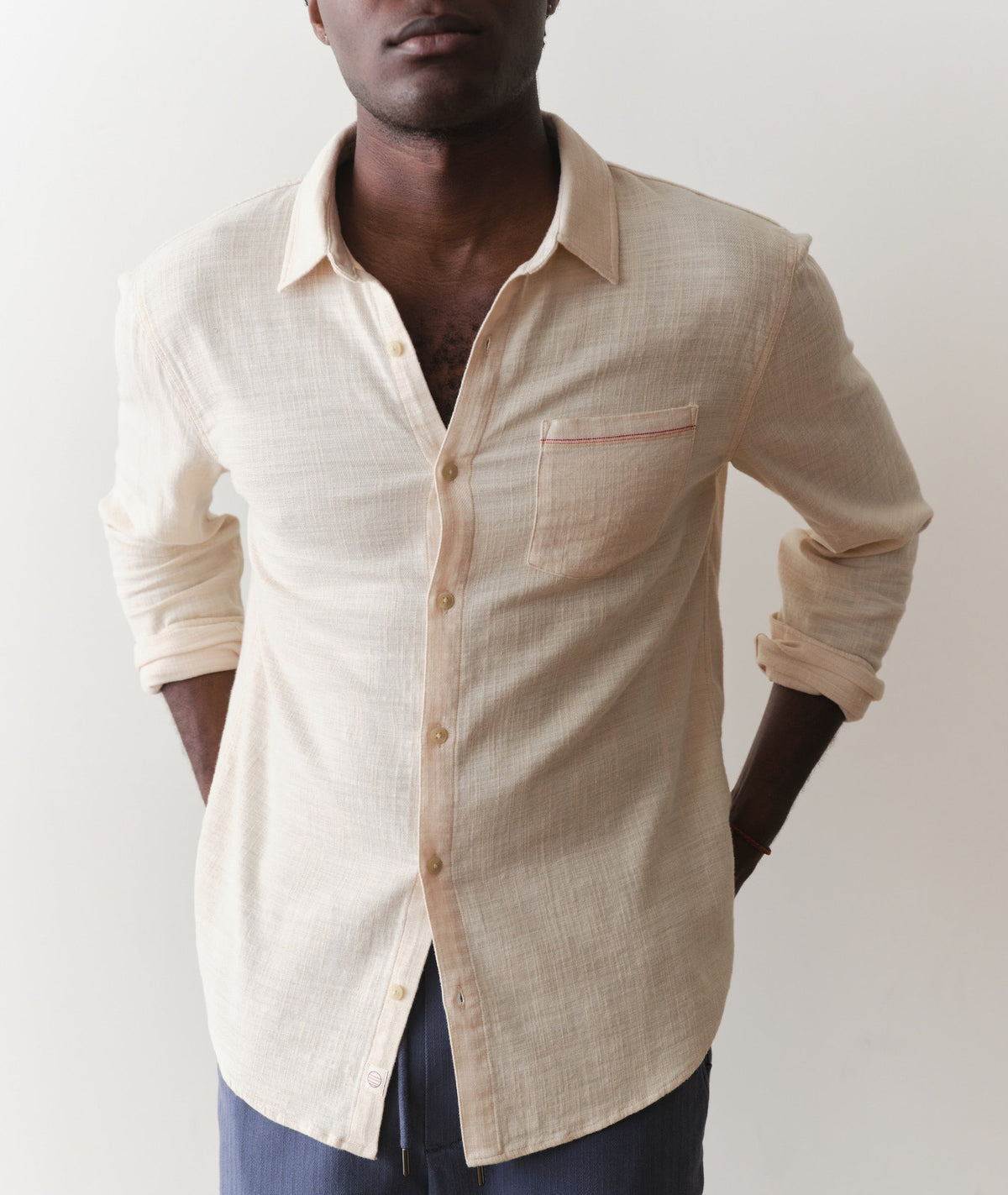 Stretch Selvage Long Sleeve Shirt
