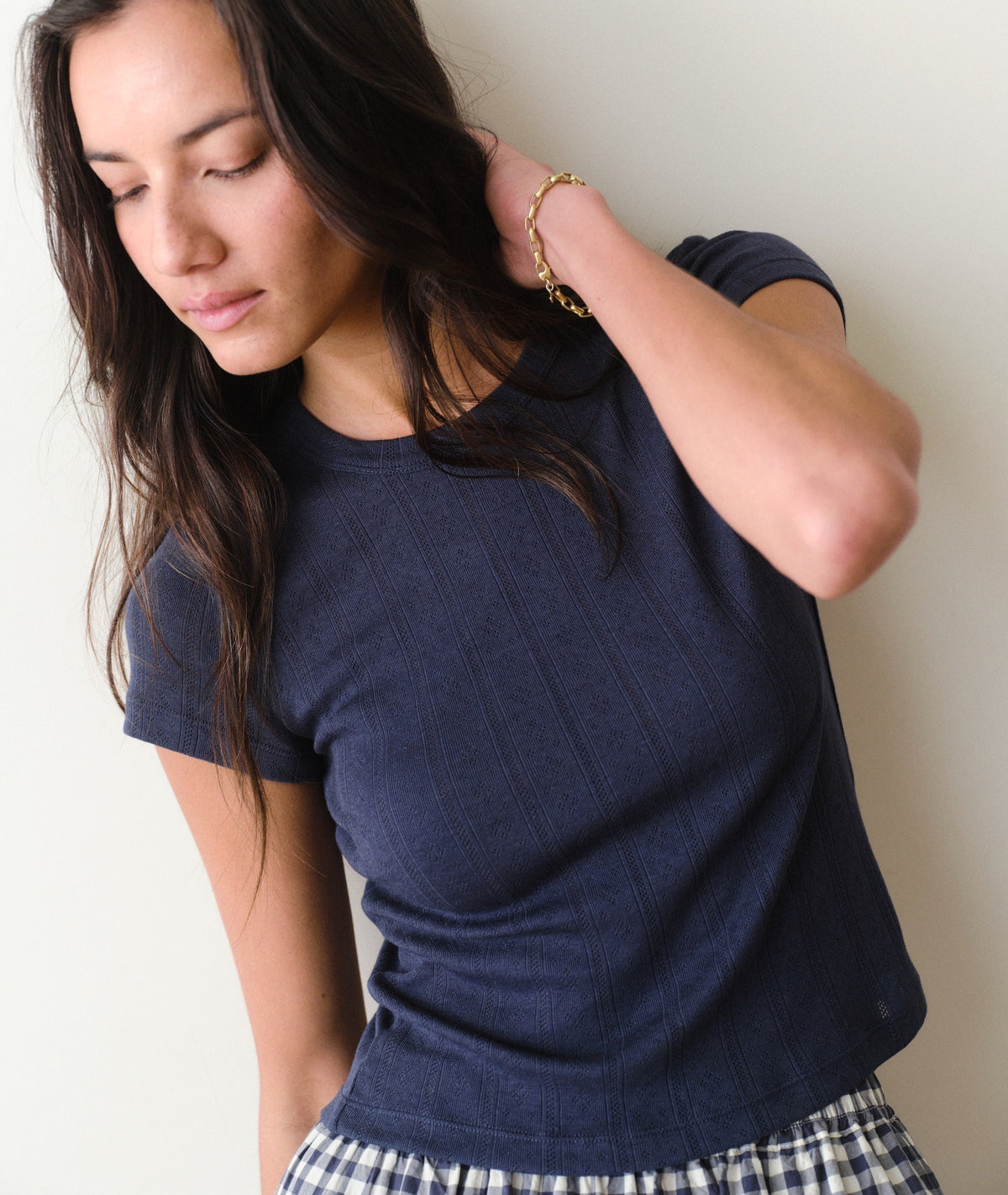 Lexi Pointelle Tee