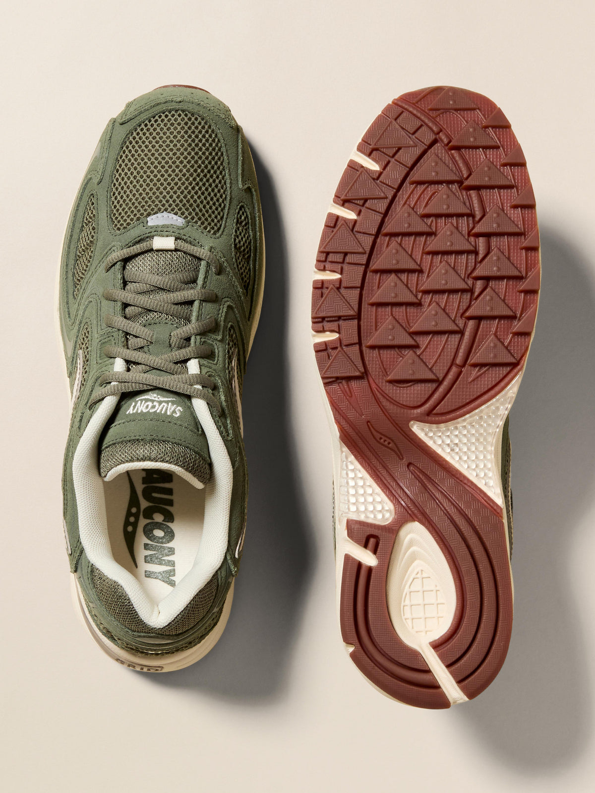 Saucony Grid Jazz 9 - Olive Off White