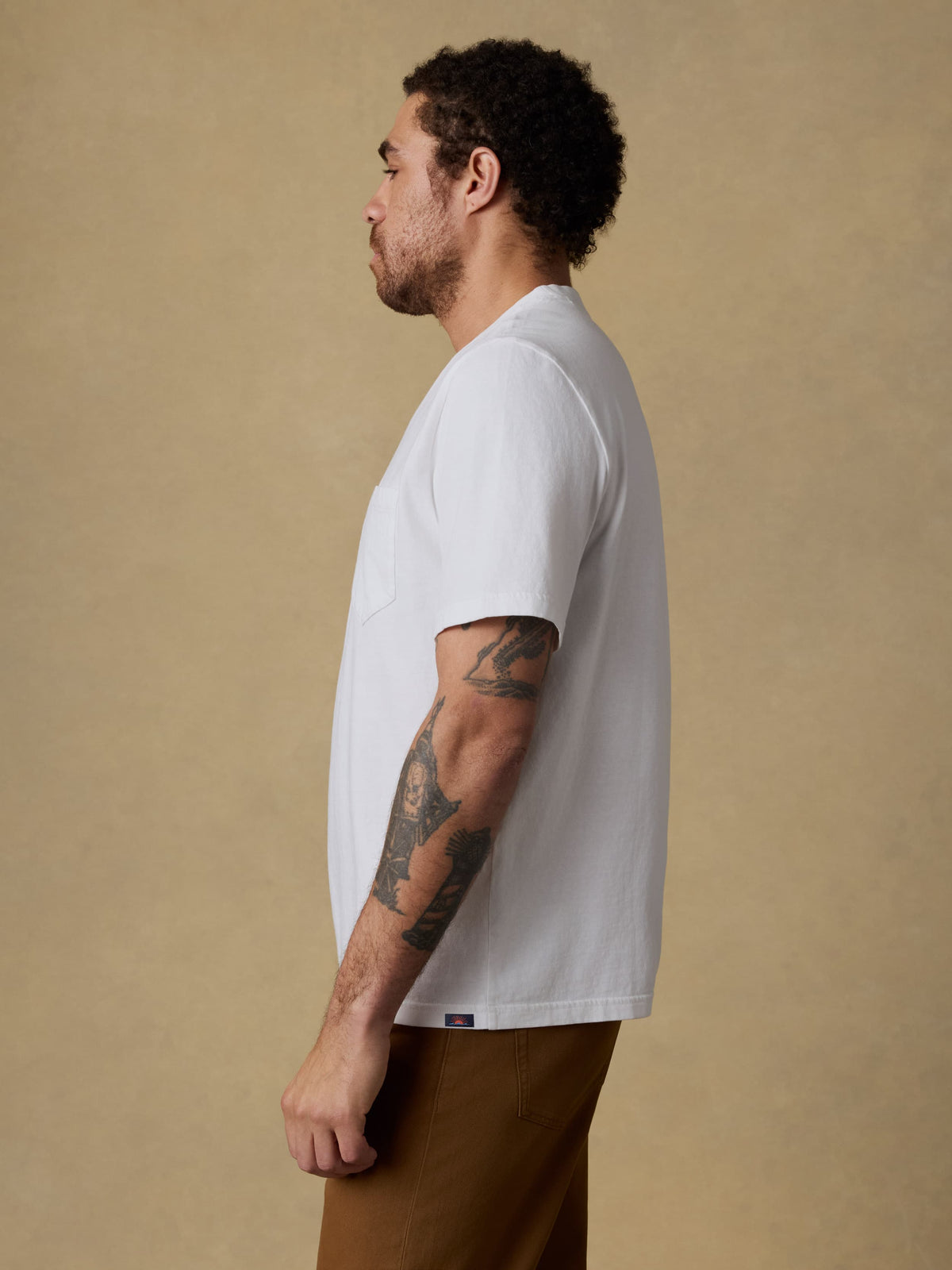 Short-Sleeve Recycled Cotton Tee - Pure White