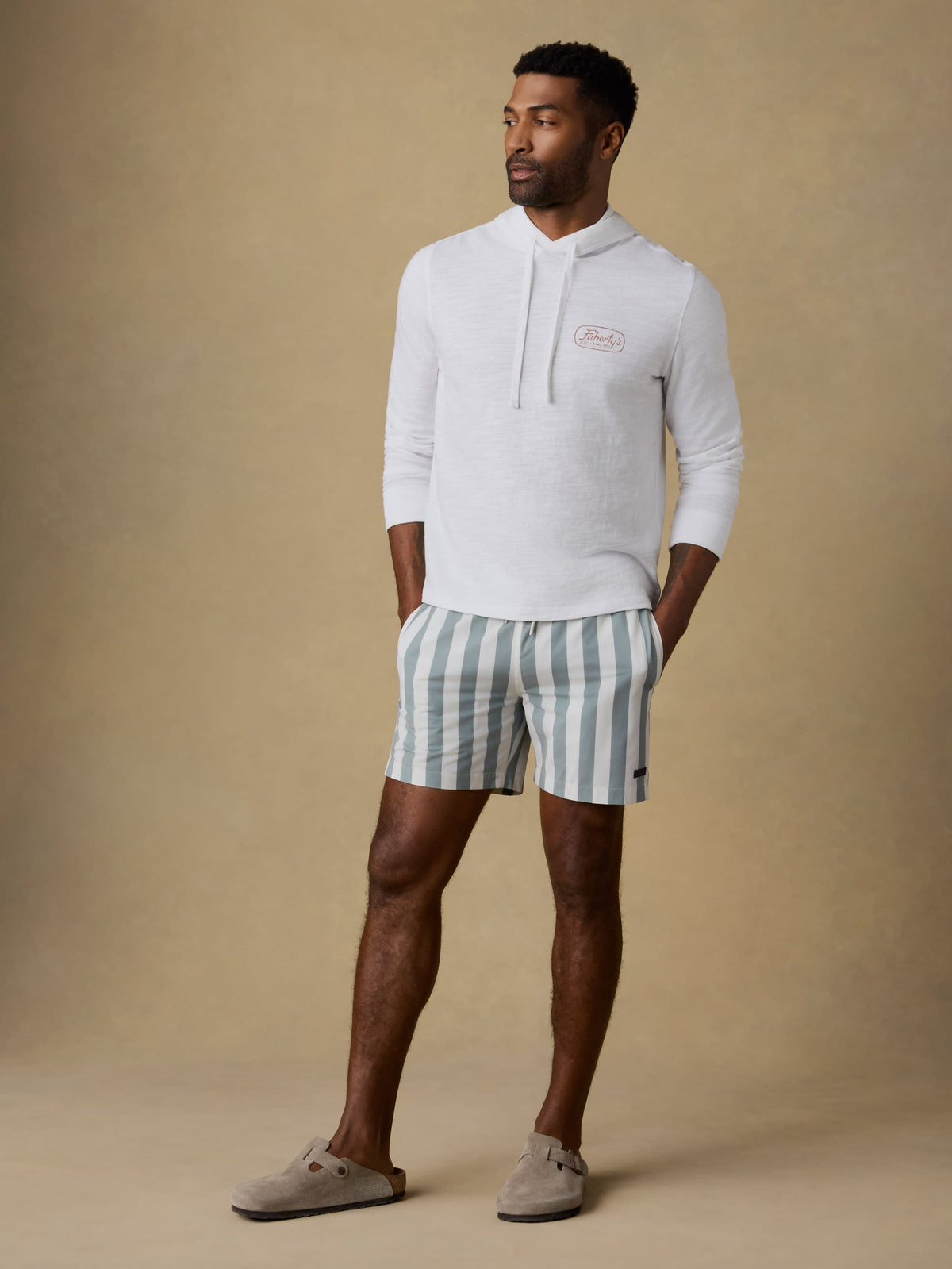 All Day Trunk (6") - Sage Awning Stripe