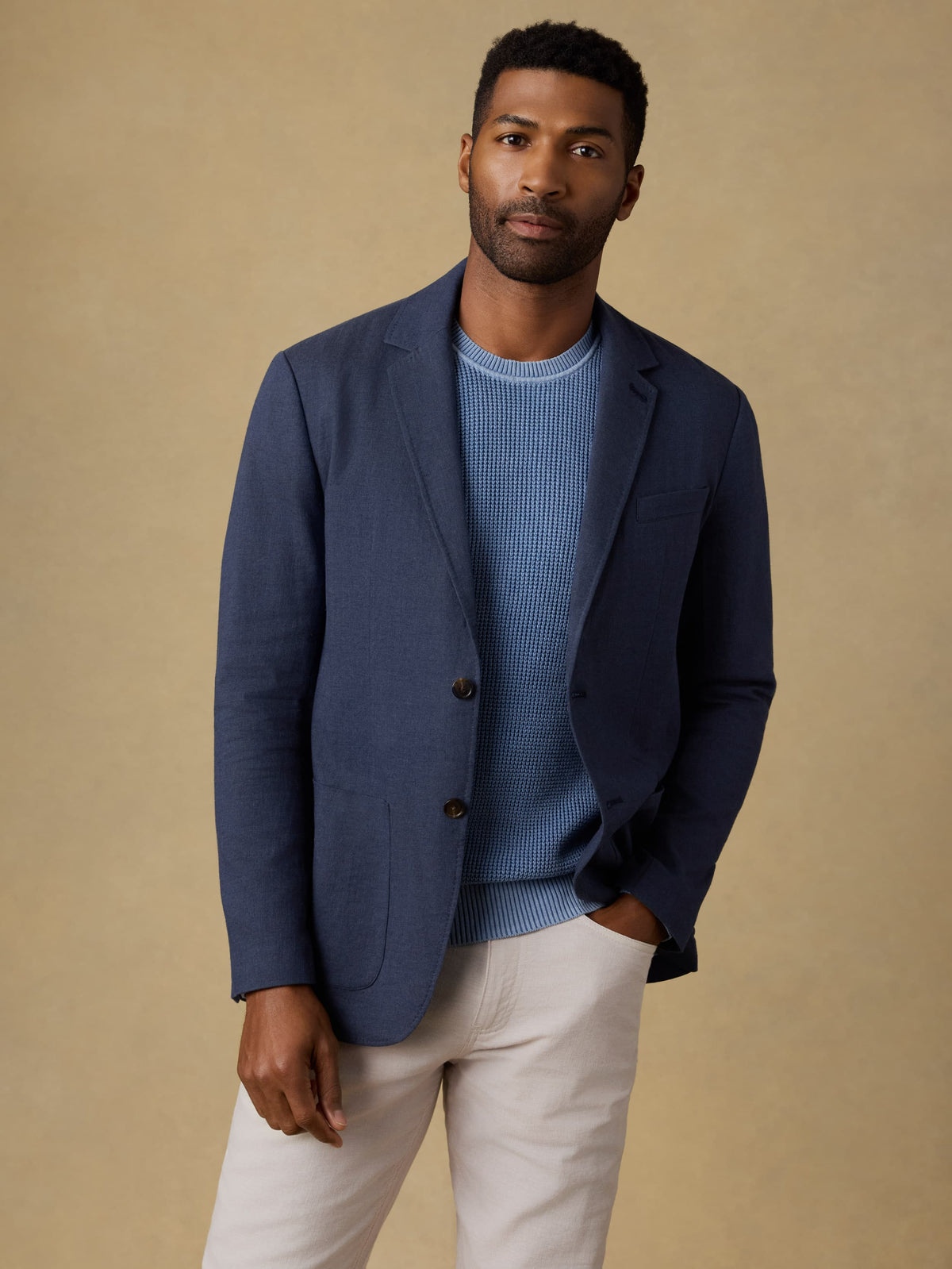 Movement Linen Blazer - Deep Sea Navy