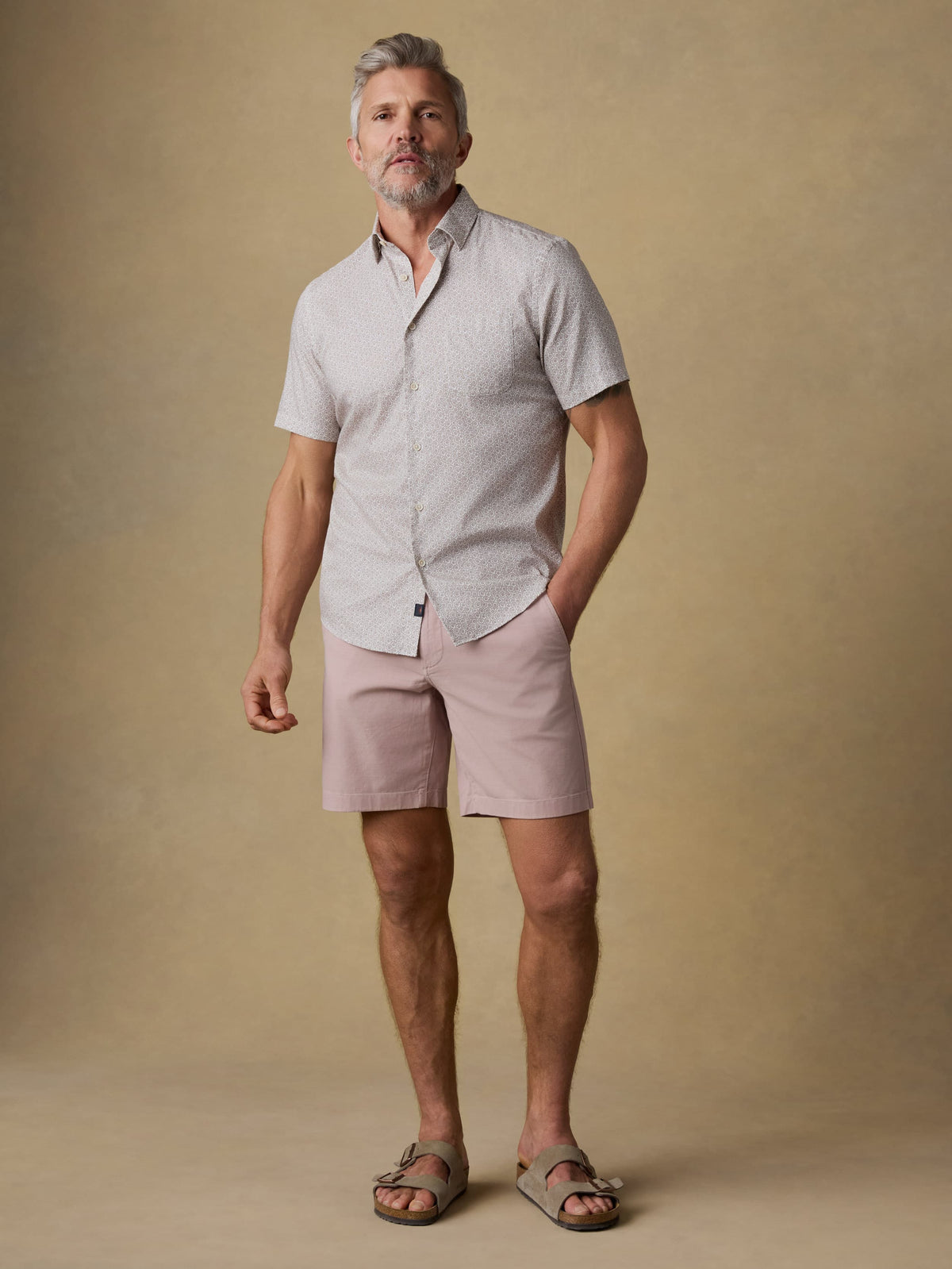 Short-Sleeve Movement Monterey Shirt - Wood Sunray Block