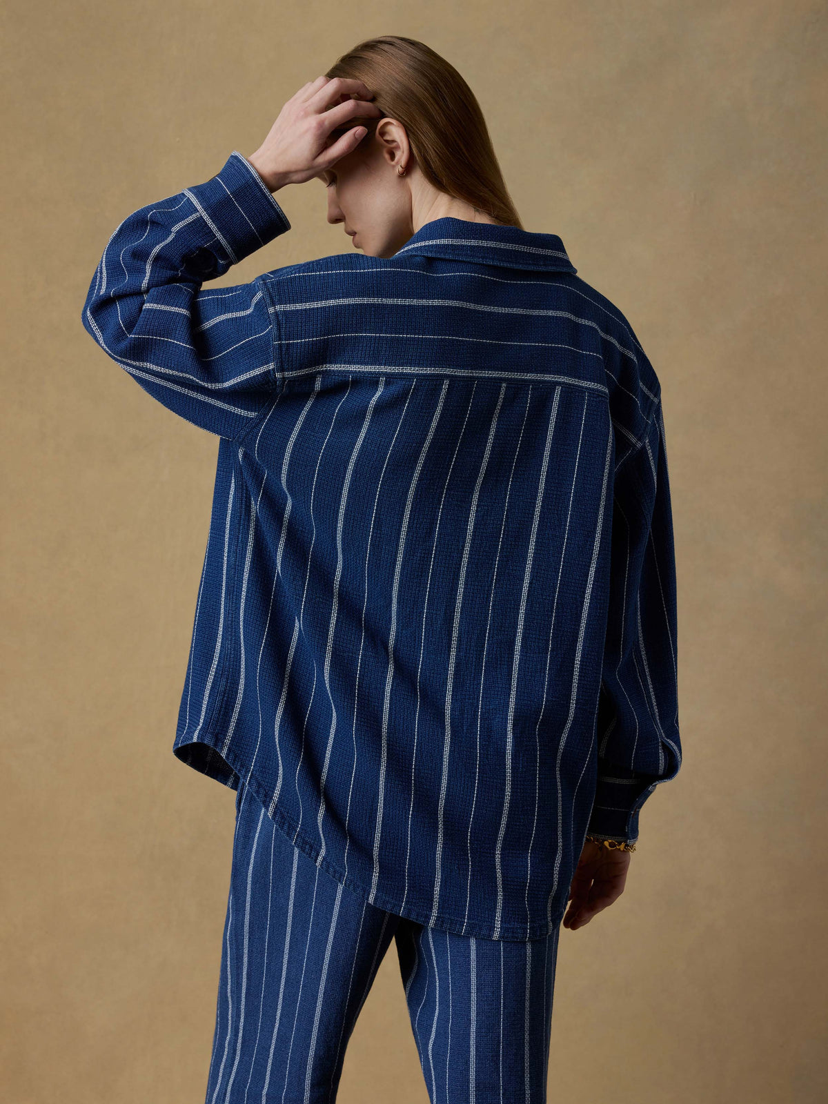 Island Tide Shirt Jacket - Indigo Drift Stripe