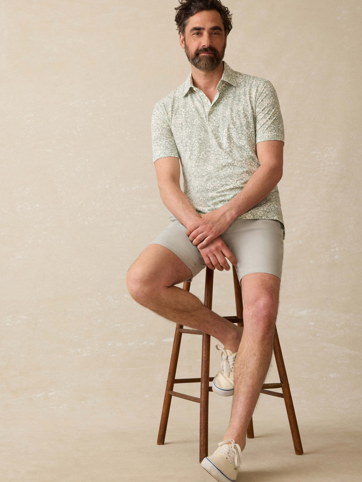 Short-Sleeve Movement Pique Polo - Dusty Sage Hilo