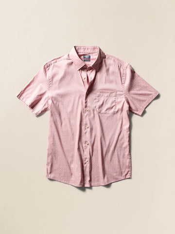 Short-Sleeve Movement Monterey Shirt - Mauve Blossom Geo
