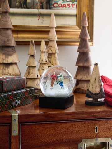 Skiers Snow Globe