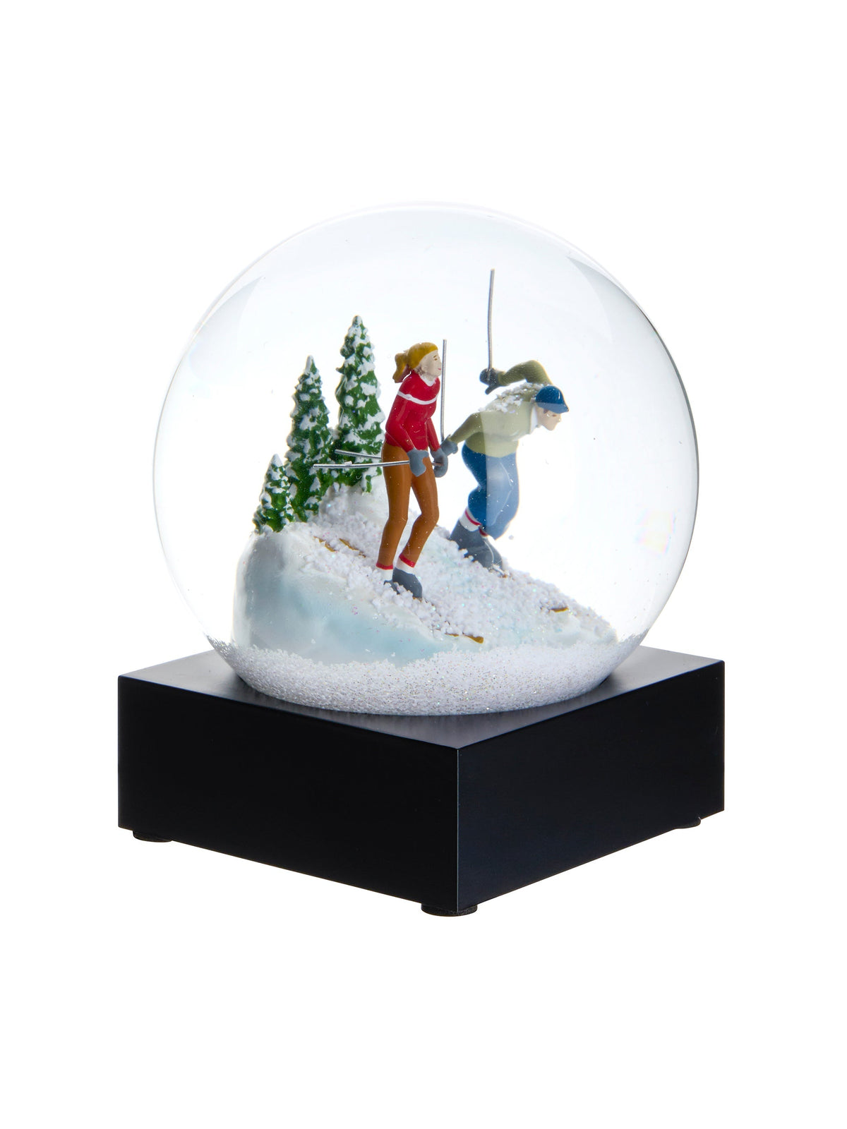 Skiers Snow Globe