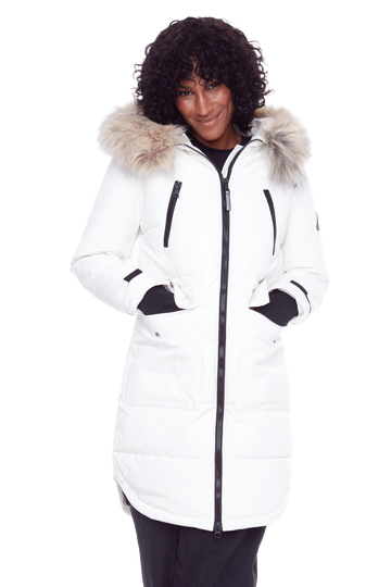 UKON | WOMEN'S VEGAN DOWN (RECYCLED) DRAWSTRING PARKA, CREAM