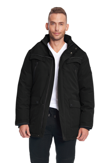 FRASER | MEN'S VEGAN DOWN (RECYCLED) PARKA, BLACK