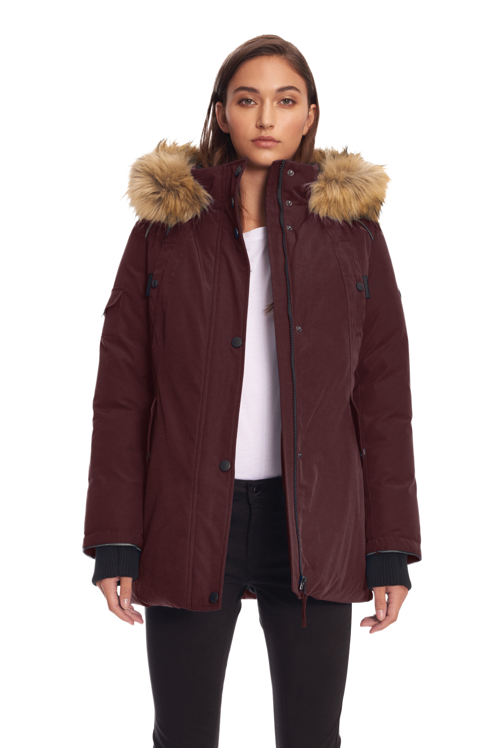 GLACIER | WOMEN'S VEGAN DOWN (RECYCLED) PARKA, GRAPE