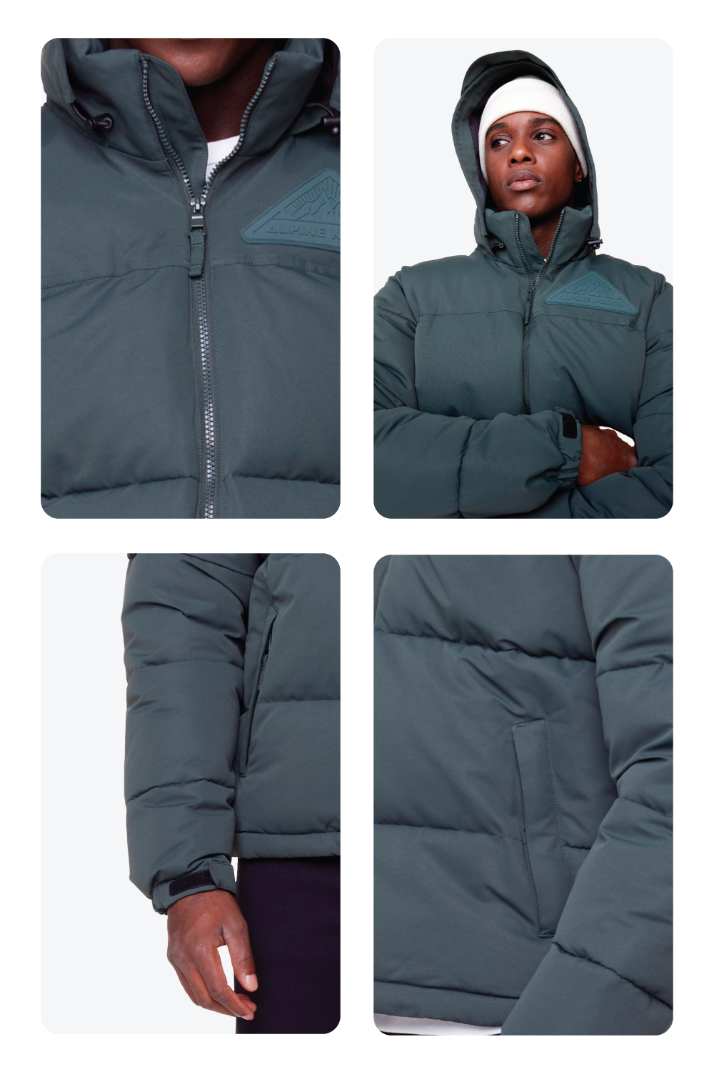 TUKTUT | MEN'S VEGAN DOWN (RECYCLED) PUFFER JACKET, FOREST GREEN