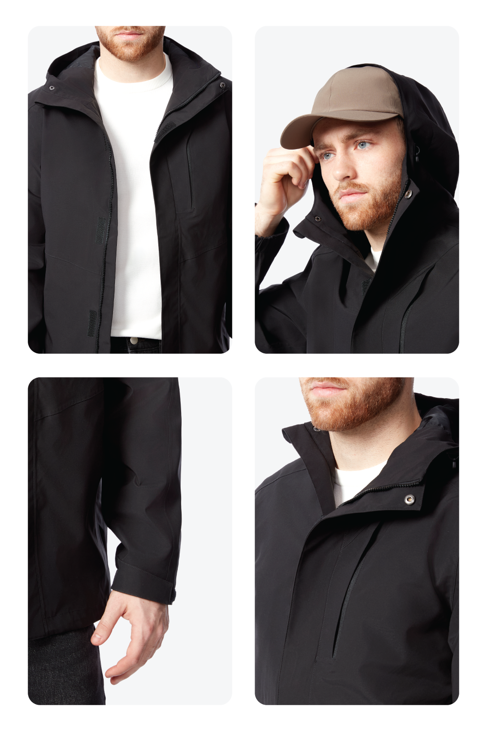 HUDSON | MEN'S RAIN JACKET, BLACK
