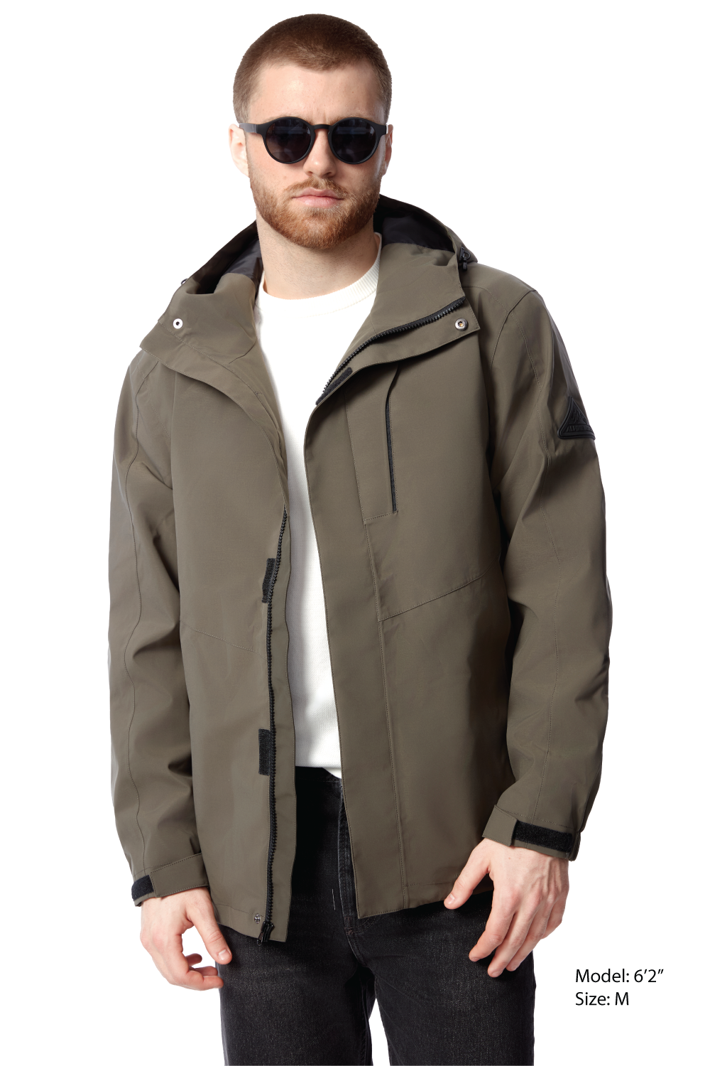 HUDSON | MEN'S RAIN JACKET, DARK OLIVE