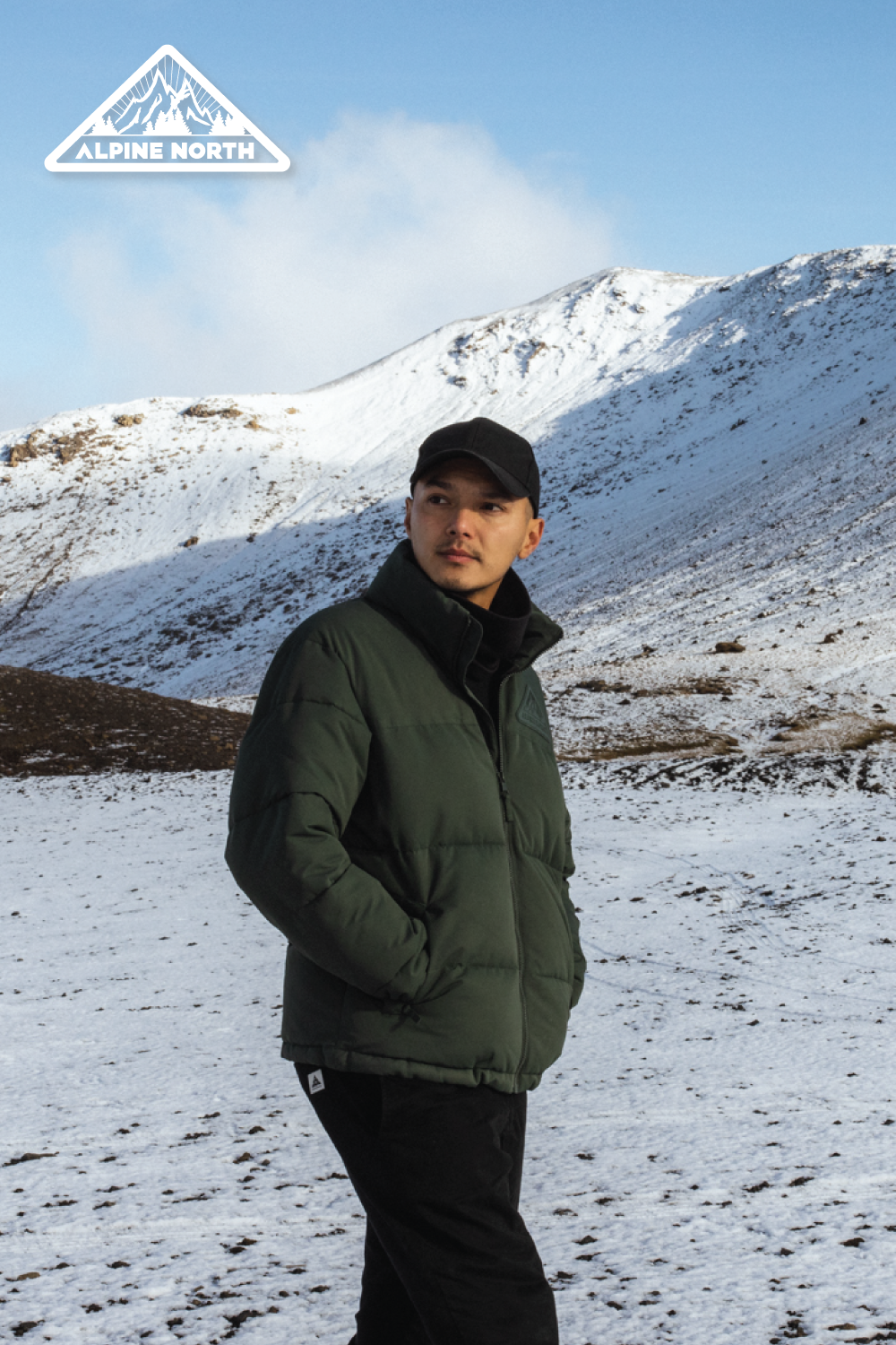 TUKTUT | MEN'S VEGAN DOWN (RECYCLED) PUFFER JACKET, FOREST GREEN