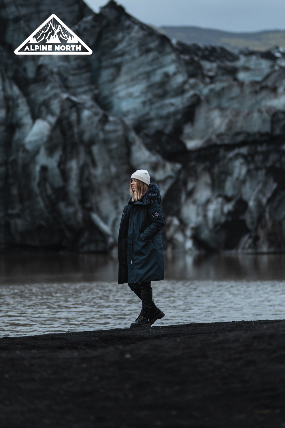 LAURENTIAN | WOMEN'S VEGAN DOWN (RECYCLED) LONG PARKA, BLACK