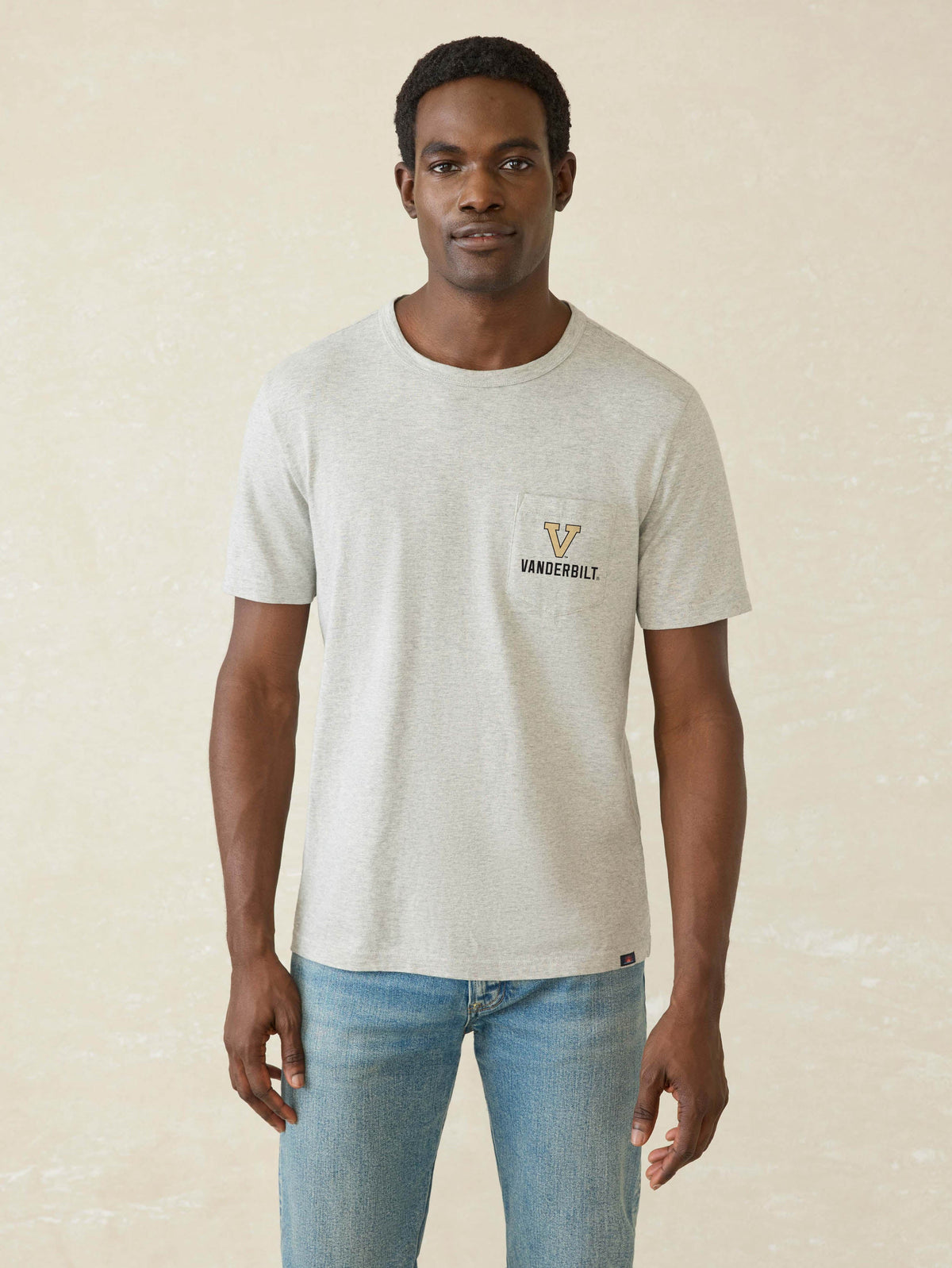 Vanderbilt University Sunwashed Regenerative Pocket Tee - Granite Heather