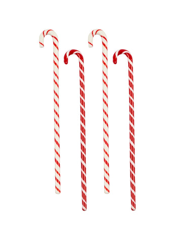 Vintage Retro Two Stripes Striped Candy Cane Glass Stirrers