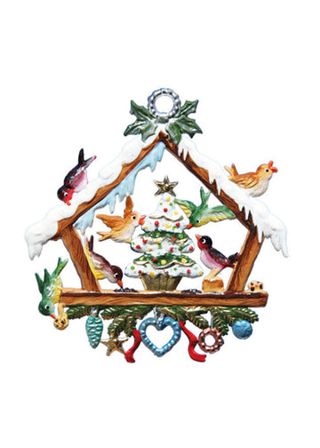 Wilhelm Schweizer Pewter Christmas with the Birds Ornament
