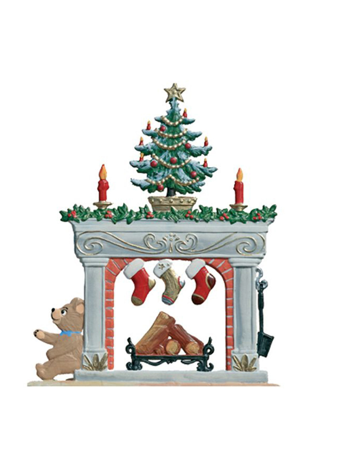 Wilhelm Schweizer Pewter Christmas Fireplace