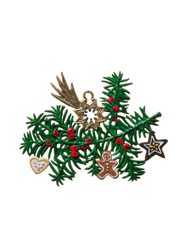 Wilhelm Schweizer Pewter Decorated Branch Ornament