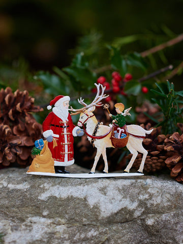 Wilhelm Schweizer Pewter Feeding Time with Santa