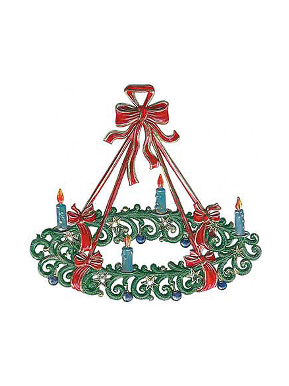 Wilhelm Schweizer Pewter Large Advent Wreath Ornament